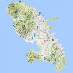 distilleries situées sur la carte de la Martinique